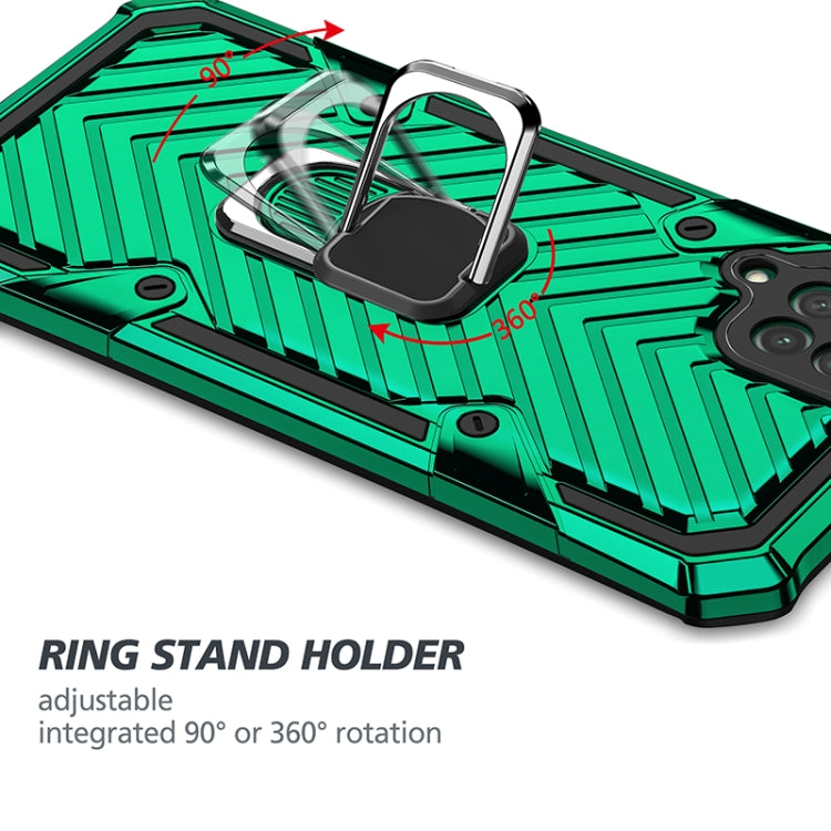 For Huawei P40 lite Cool Armor PC + TPU Shockproof Case with 360 Degree Rotation Ring Holder