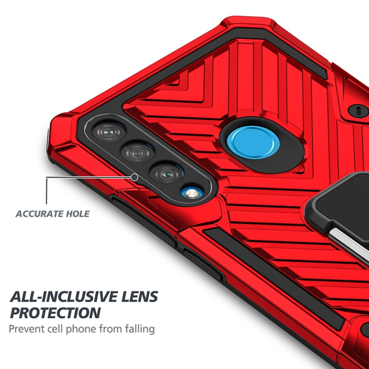 For Huawei P30 lite Cool Armor PC + TPU Shockproof Case with 360 Degree Rotation Ring Holder