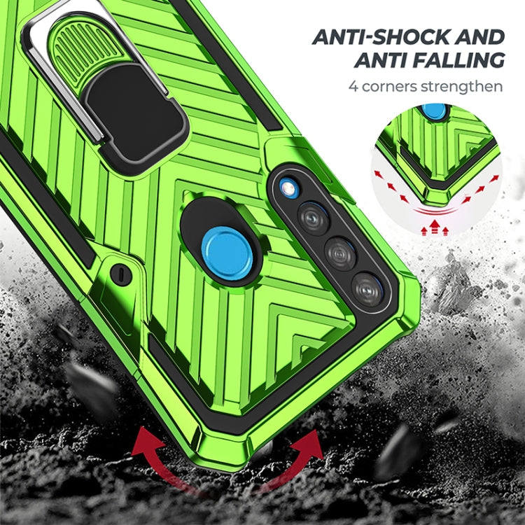 For Huawei P30 lite Cool Armor PC + TPU Shockproof Case with 360 Degree Rotation Ring Holder