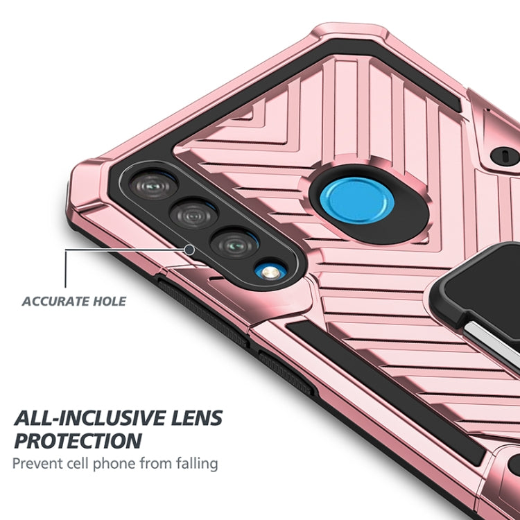 For Huawei P30 lite Cool Armor PC + TPU Shockproof Case with 360 Degree Rotation Ring Holder