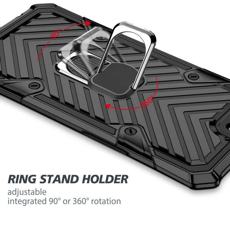 For OPPO A3s / A5 (AX5) Cool Armor PC + TPU Shockproof Case with 360 Degree Rotation Ring Holder
