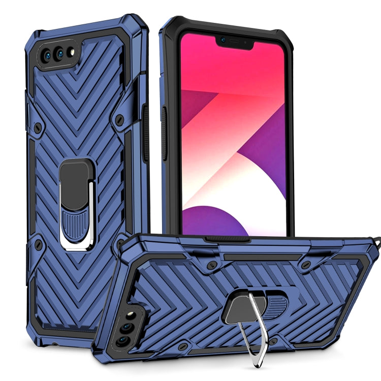 For OPPO A3s / A5 (AX5) Cool Armor PC + TPU Shockproof Case with 360 Degree Rotation Ring Holder