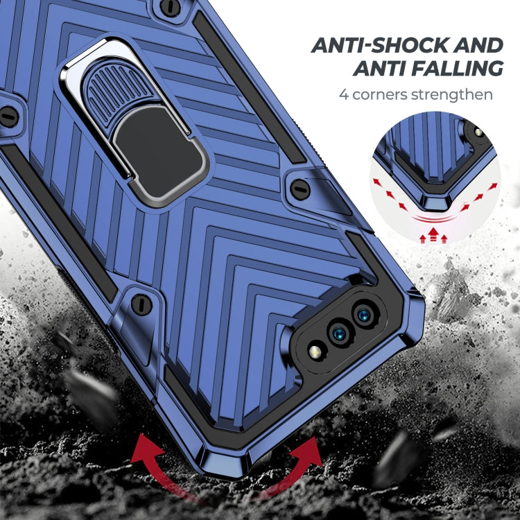 For OPPO A3s / A5 (AX5) Cool Armor PC + TPU Shockproof Case with 360 Degree Rotation Ring Holder