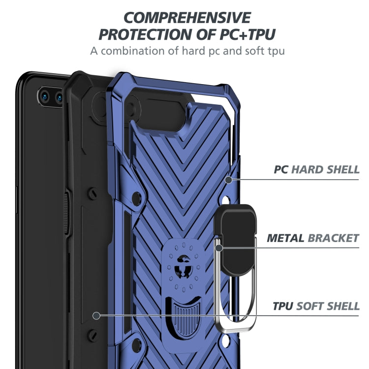 For OPPO A3s / A5 (AX5) Cool Armor PC + TPU Shockproof Case with 360 Degree Rotation Ring Holder
