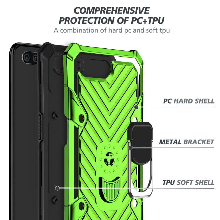 For OPPO A3s / A5 (AX5) Cool Armor PC + TPU Shockproof Case with 360 Degree Rotation Ring Holder