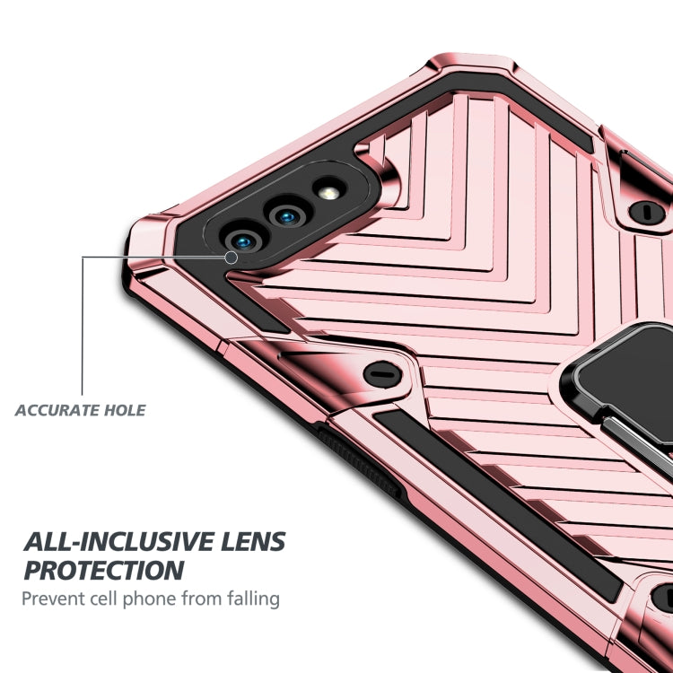 For OPPO A3s / A5 (AX5) Cool Armor PC + TPU Shockproof Case with 360 Degree Rotation Ring Holder