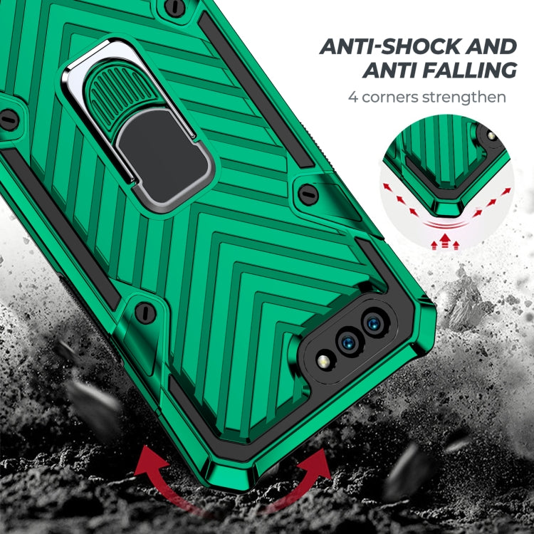 For OPPO A3s / A5 (AX5) Cool Armor PC + TPU Shockproof Case with 360 Degree Rotation Ring Holder