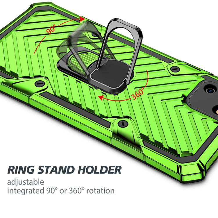 For OPPO Realme C11 Cool Armor PC + TPU Shockproof Case with 360 Degree Rotation Ring Holder