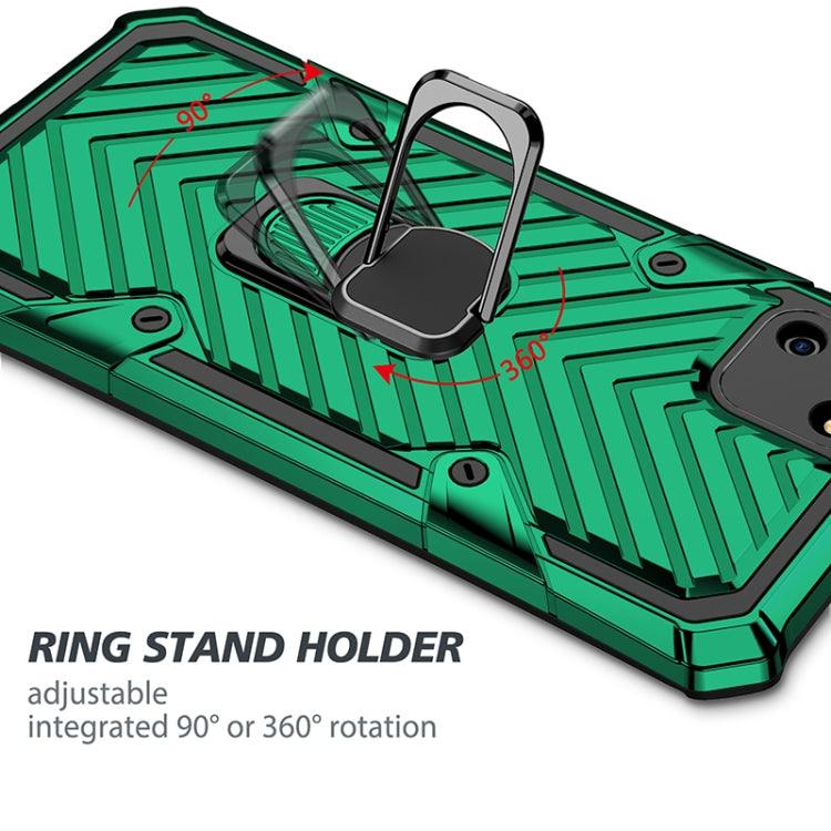 For OPPO Realme C11 Cool Armor PC + TPU Shockproof Case with 360 Degree Rotation Ring Holder