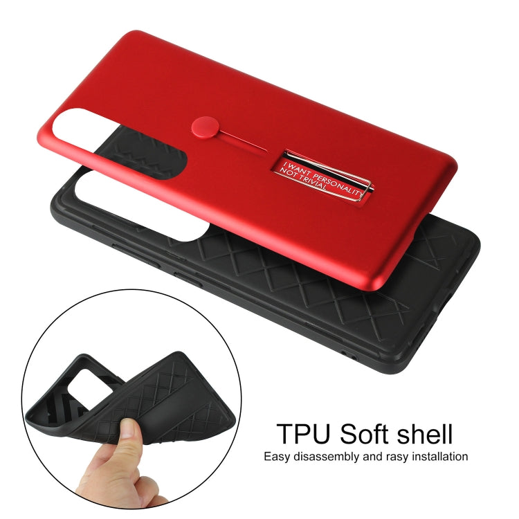 For Xiaomi Mi 10 Oil Feel Shockproof TPU + PC Protective Case with Holder