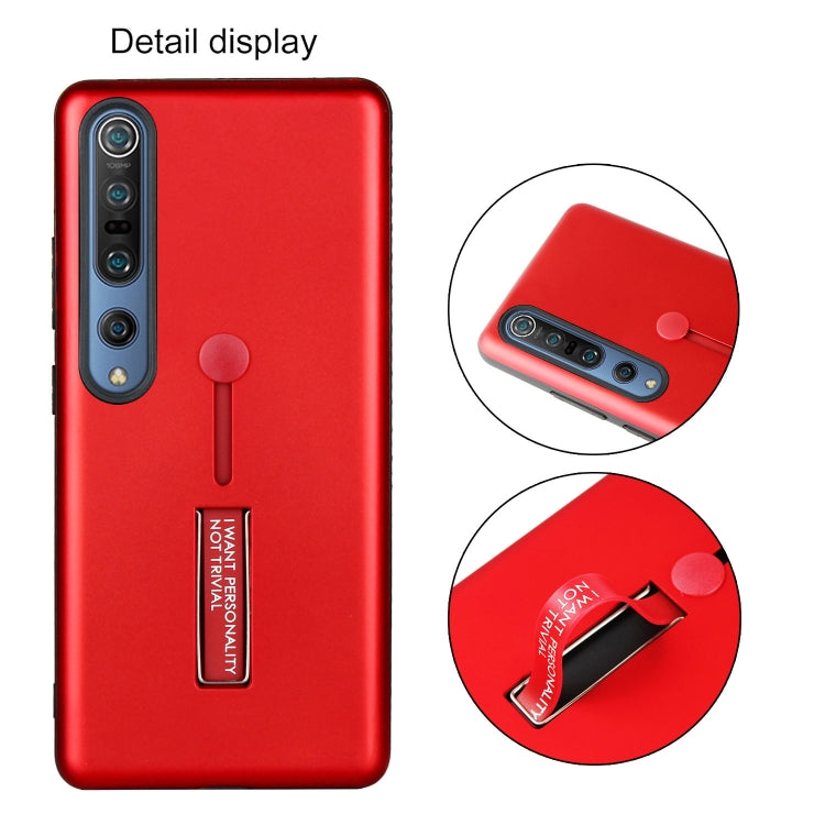 For Xiaomi Mi 10 Oil Feel Shockproof TPU + PC Protective Case with Holder