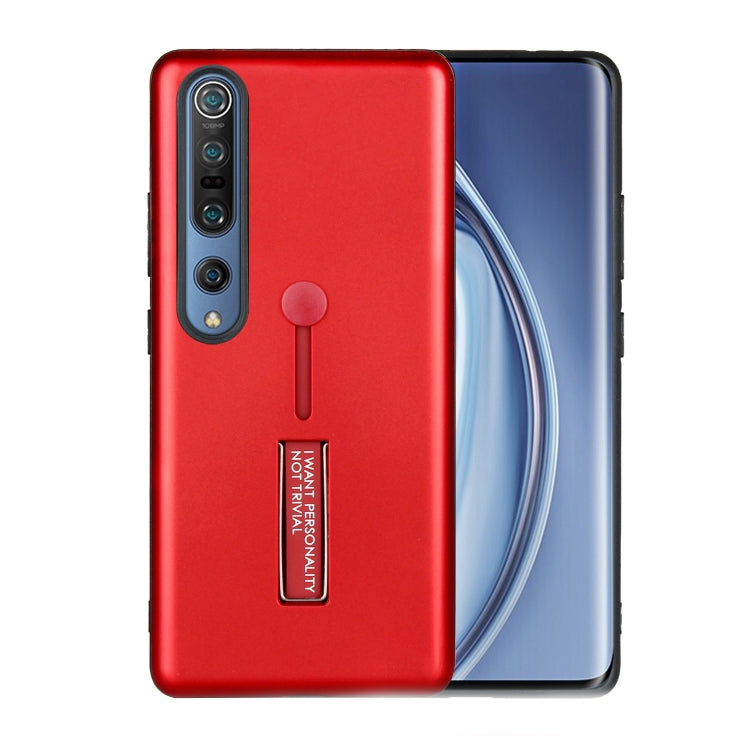 For Xiaomi Mi 10 Oil Feel Shockproof TPU + PC Protective Case with Holder