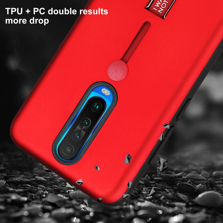 For Xiaomi Redmi K30 Oil Feel Shockproof TPU + PC Protective Case with Holder