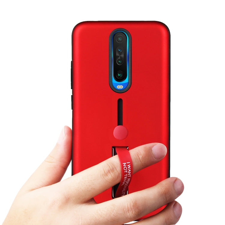 For Xiaomi Redmi K30 Oil Feel Shockproof TPU + PC Protective Case with Holder
