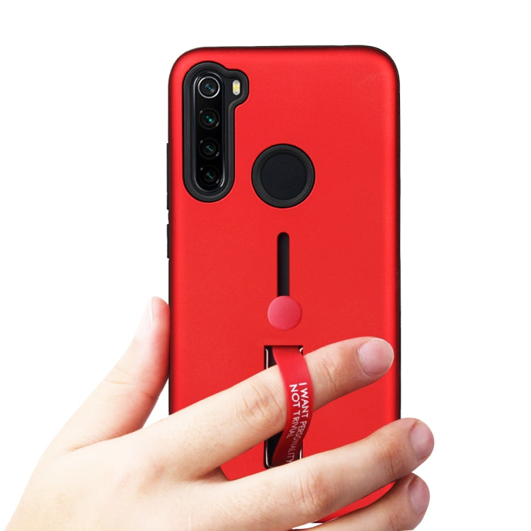For Xiaomi Redmi Note 8T Oil Feel Shockproof TPU + PC Protective Case with Holder