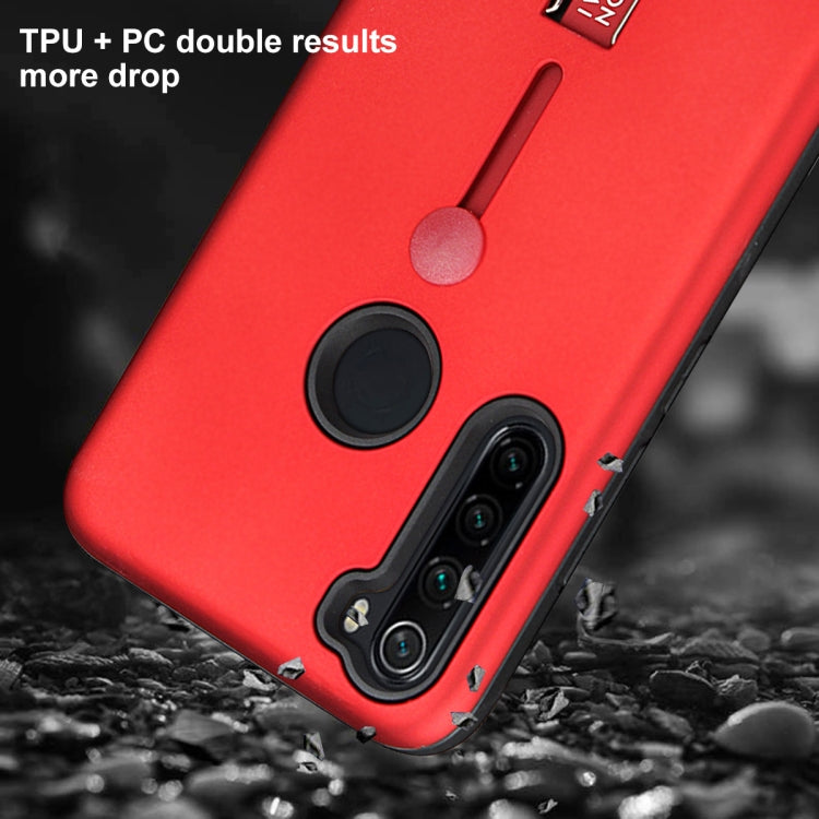 For Xiaomi Redmi Note 8T Oil Feel Shockproof TPU + PC Protective Case with Holder