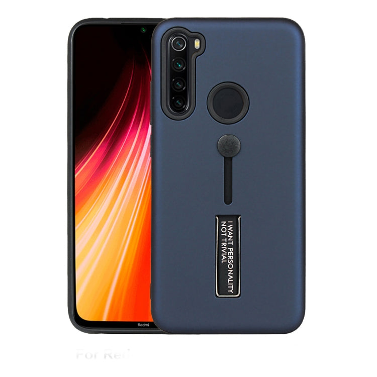 For Xiaomi Redmi Note 8T Oil Feel Shockproof TPU + PC Protective Case with Holder