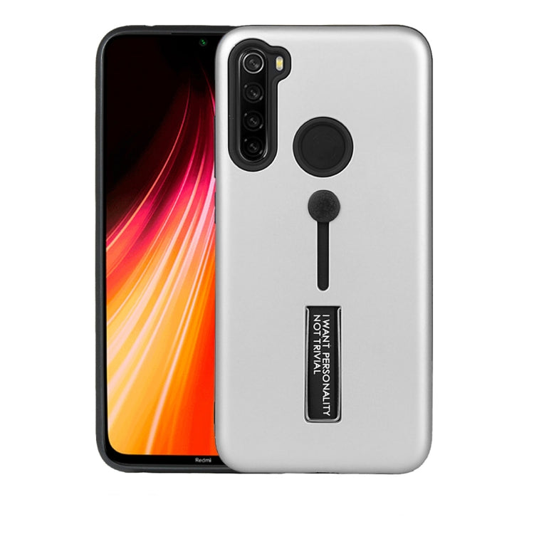 For Xiaomi Redmi Note 8T Oil Feel Shockproof TPU + PC Protective Case with Holder