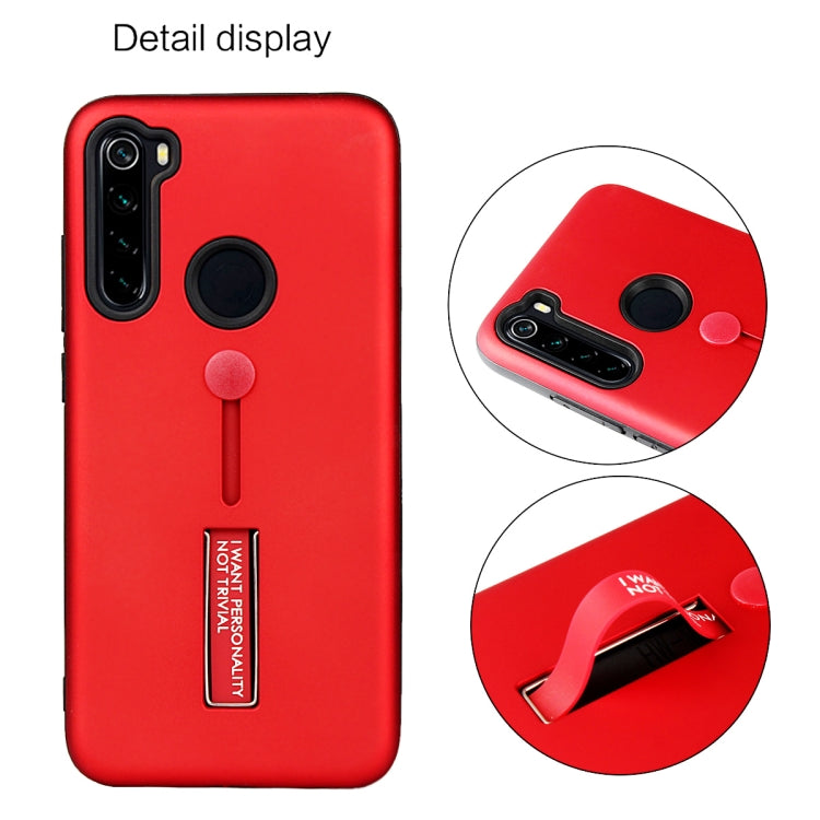 For Xiaomi Redmi Note 8T Oil Feel Shockproof TPU + PC Protective Case with Holder