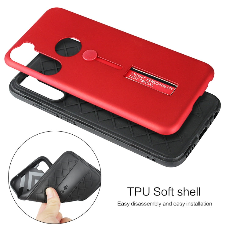 For Xiaomi Redmi Note 8T Oil Feel Shockproof TPU + PC Protective Case with Holder