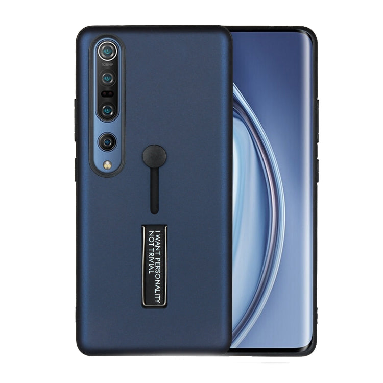 For Xiaomi Mi 10 Pro Oil Feel Shockproof TPU + PC Protective Case with Holder