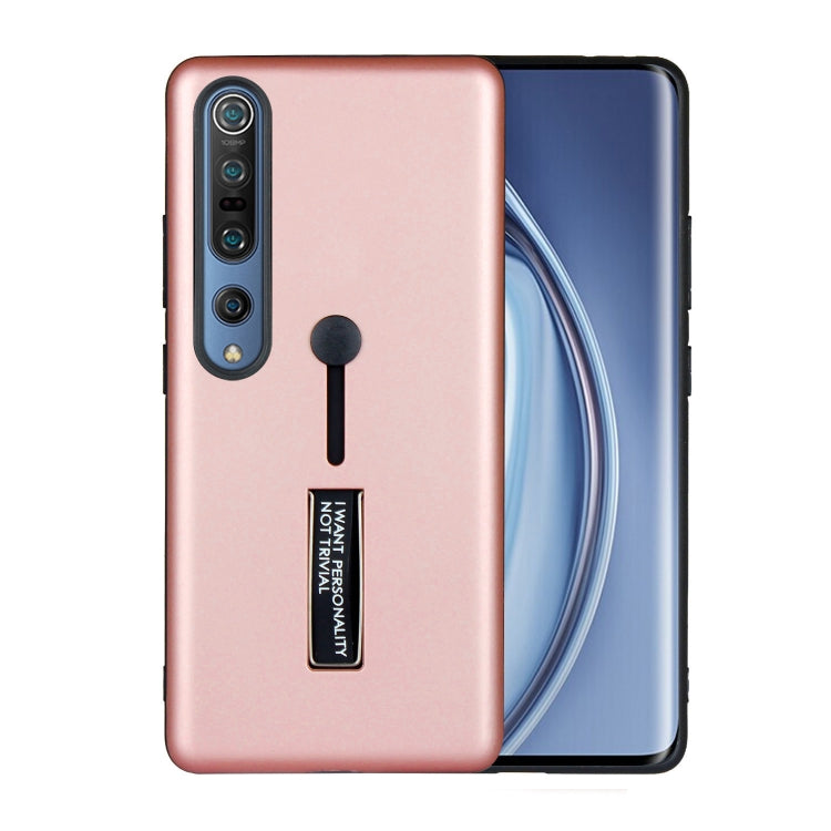 For Xiaomi Mi 10 Pro Oil Feel Shockproof TPU + PC Protective Case with Holder