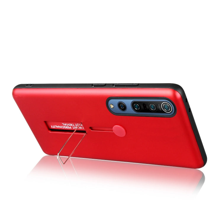 For Xiaomi Mi 10 Pro Oil Feel Shockproof TPU + PC Protective Case with Holder