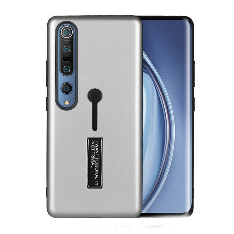 For Xiaomi Mi 10 Pro Oil Feel Shockproof TPU + PC Protective Case with Holder