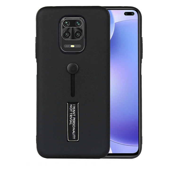 For Xiaomi Redmi Note 9s / Note 9 Pro Oil Feel Shockproof TPU + PC Protective Case with Holder