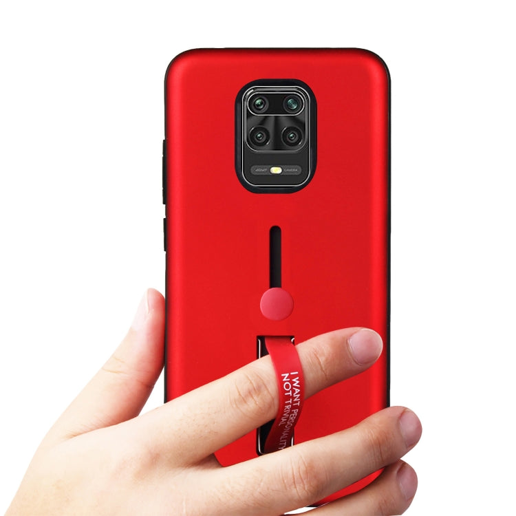 For Xiaomi Redmi Note 9s / Note 9 Pro Oil Feel Shockproof TPU + PC Protective Case with Holder