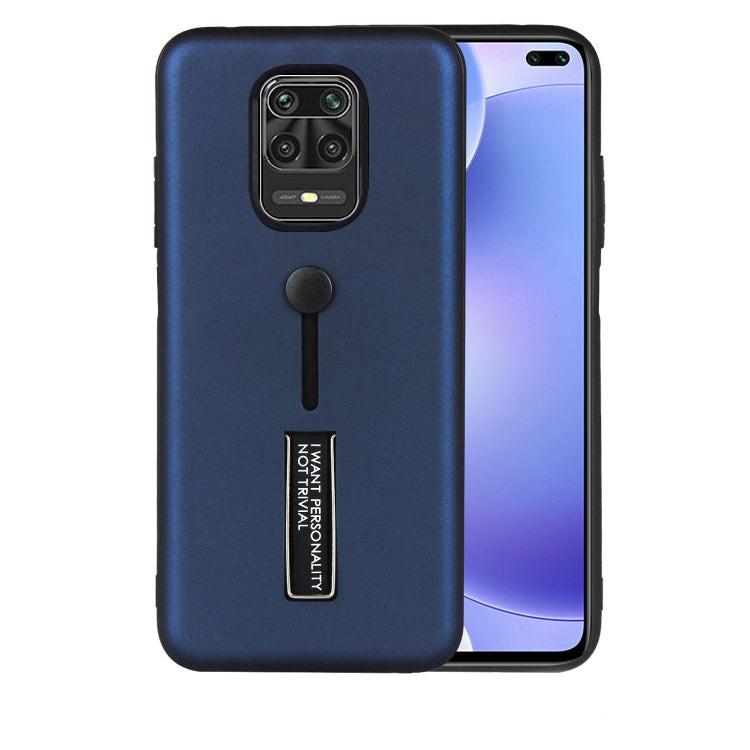 For Xiaomi Redmi Note 9s / Note 9 Pro Oil Feel Shockproof TPU + PC Protective Case with Holder