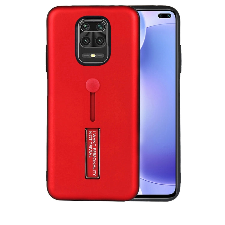 For Xiaomi Redmi Note 9s / Note 9 Pro Oil Feel Shockproof TPU + PC Protective Case with Holder