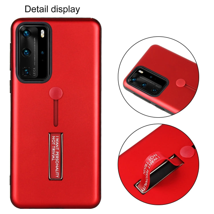 For Huawei P40 Pro Oil Feel Shockproof TPU + PC Protective Case with Holder