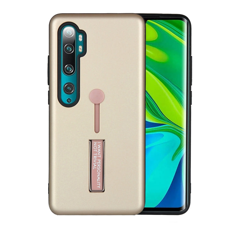 For Xiaomi Redmi Note 10 Pro Oil Feel Shockproof TPU + PC Protective Case with Holder