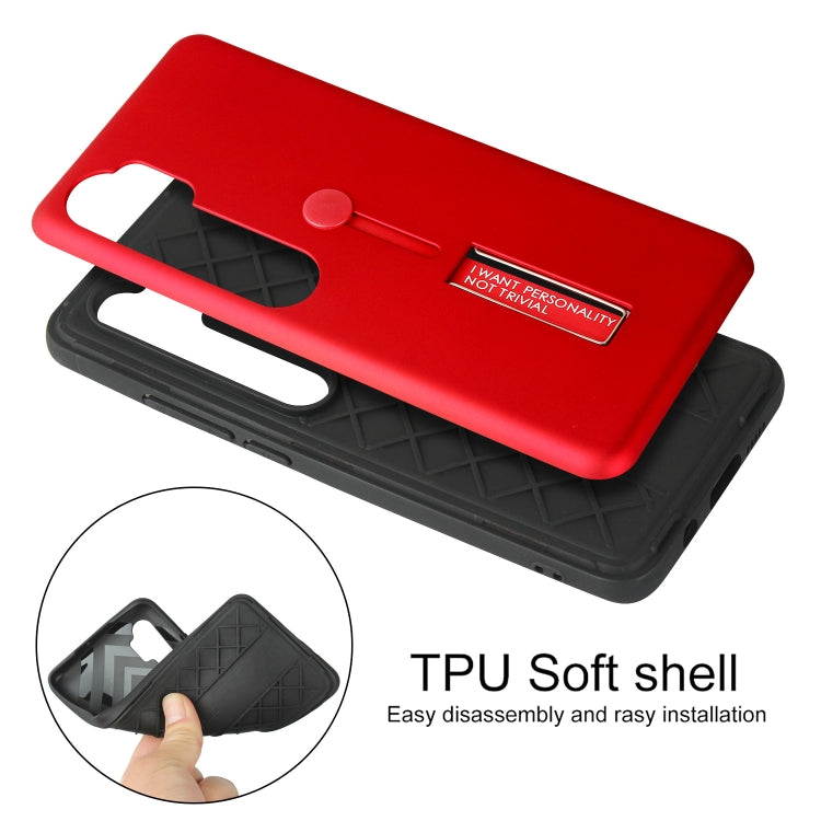 For Xiaomi Redmi Note 10 Pro Oil Feel Shockproof TPU + PC Protective Case with Holder