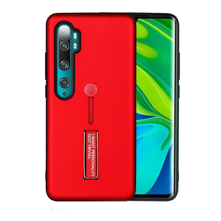 For Xiaomi Redmi Note 10 Pro Oil Feel Shockproof TPU + PC Protective Case with Holder