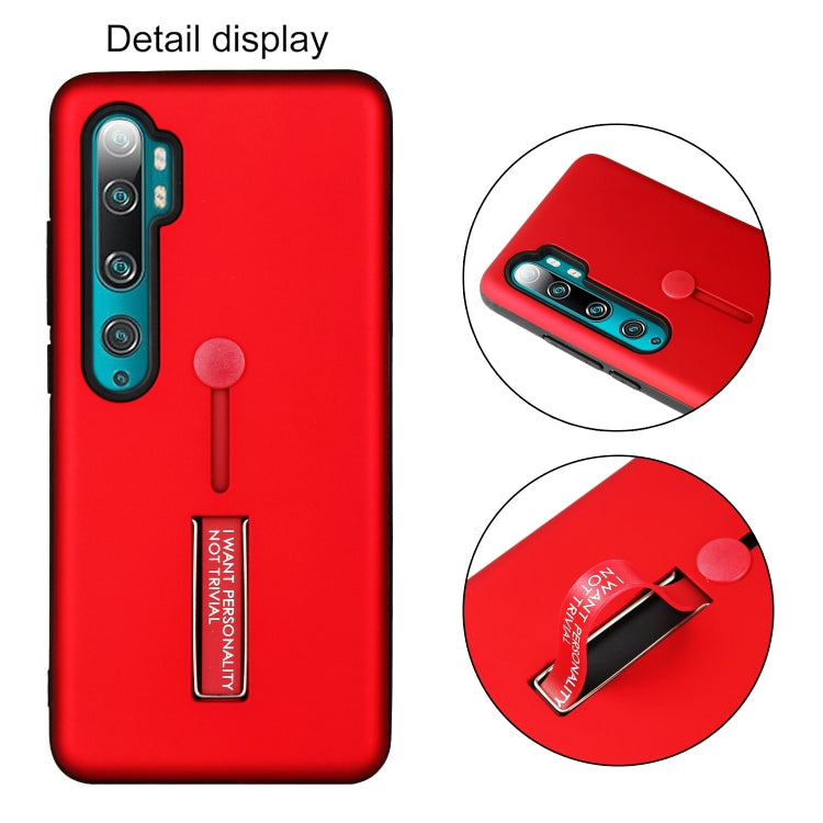 For Xiaomi Redmi Note 10 Pro Oil Feel Shockproof TPU + PC Protective Case with Holder