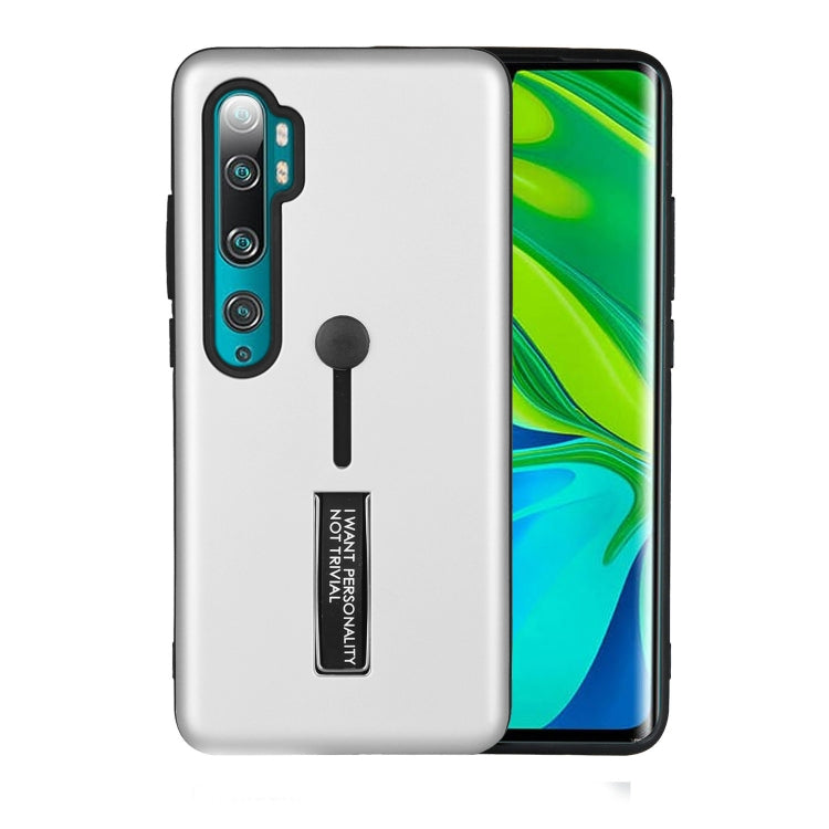 For Xiaomi Redmi Note 10 Pro Oil Feel Shockproof TPU + PC Protective Case with Holder