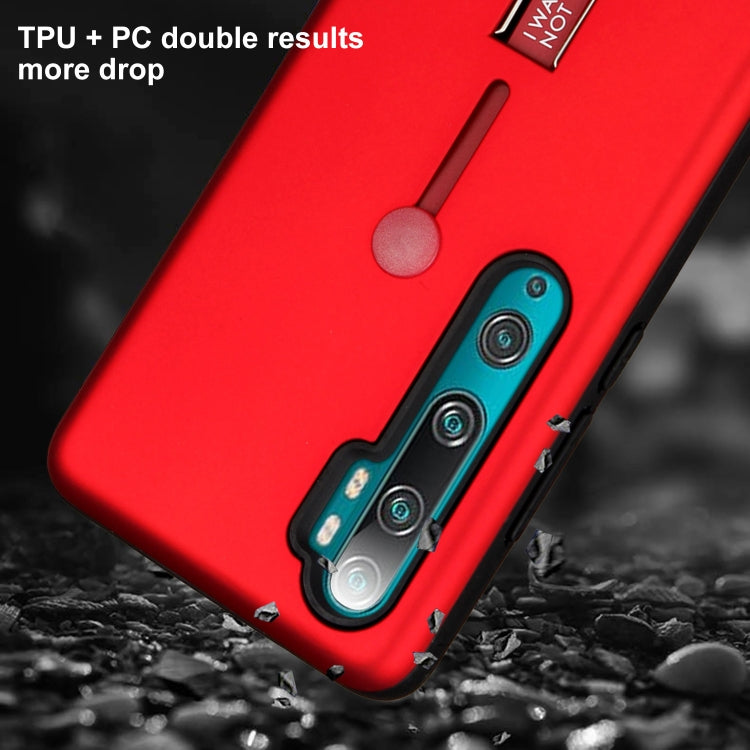 For Xiaomi Redmi Note 10 Pro Oil Feel Shockproof TPU + PC Protective Case with Holder