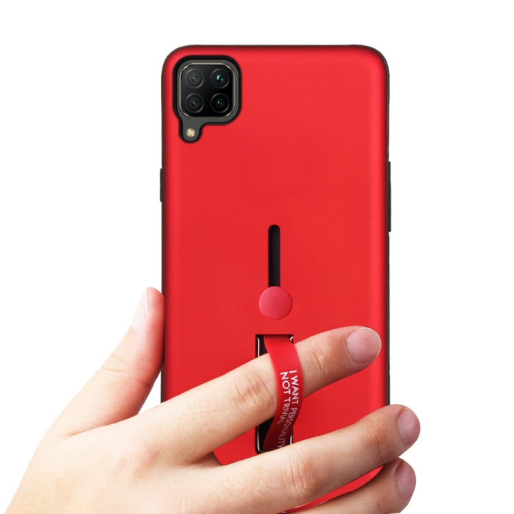 For Huawei Nova 7i / Nova 6 SE Oil Feel Shockproof TPU + PC Protective Case with Holder