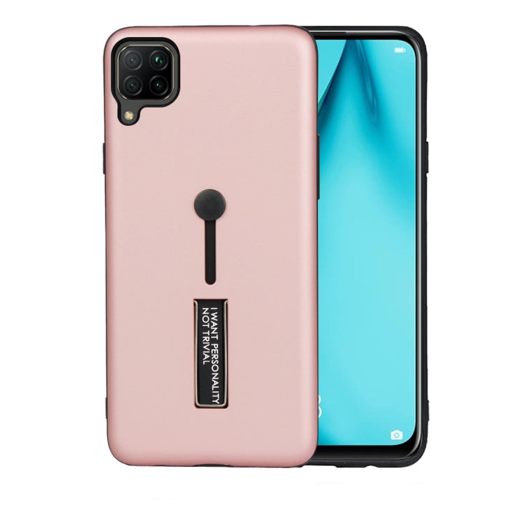 For Huawei Nova 7i / Nova 6 SE Oil Feel Shockproof TPU + PC Protective Case with Holder