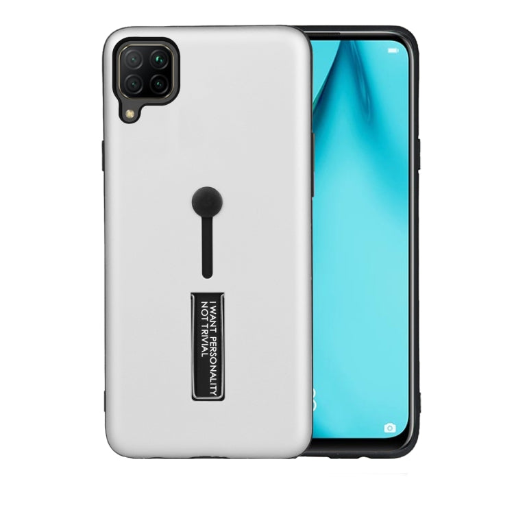 For Huawei Nova 7i / Nova 6 SE Oil Feel Shockproof TPU + PC Protective Case with Holder