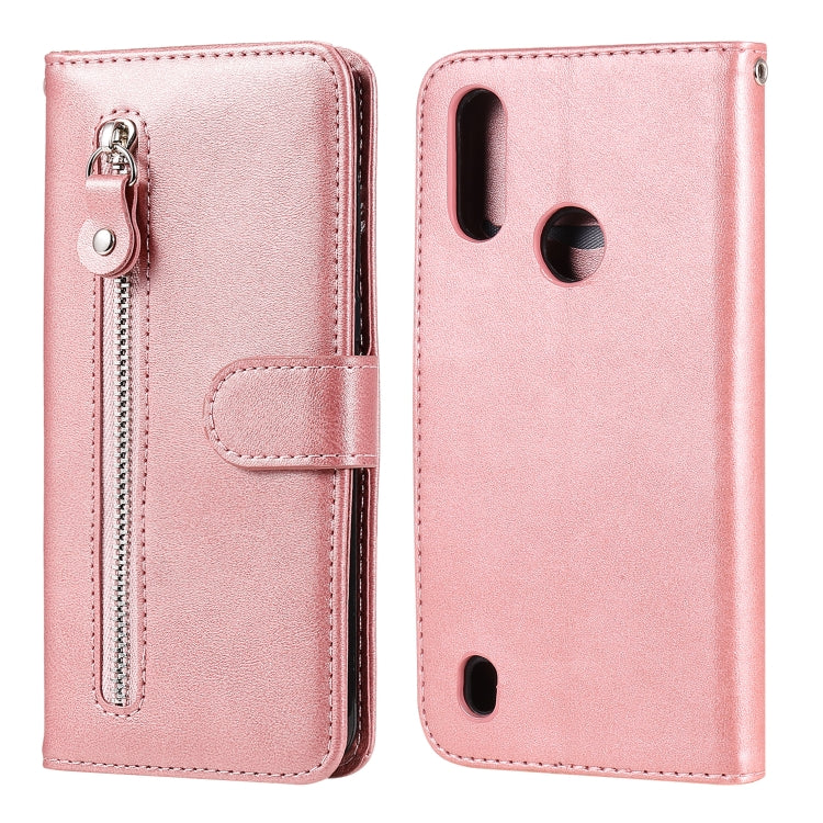 For Motorola Moto E6s (2020) Fashion Calf Texture Zipper Horizontal Flip Leather Case with Holder & Card Slots & Wallet Function