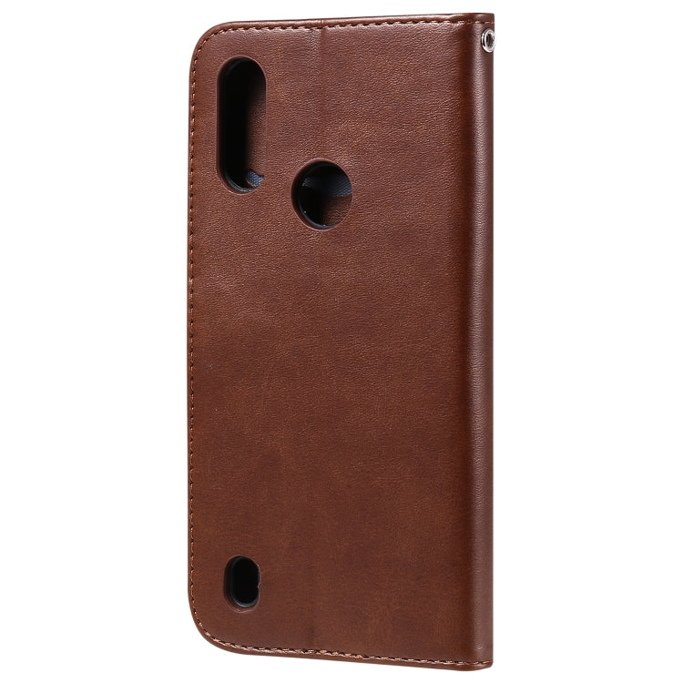 For Motorola Moto E6s (2020) Fashion Calf Texture Zipper Horizontal Flip Leather Case with Holder & Card Slots & Wallet Function