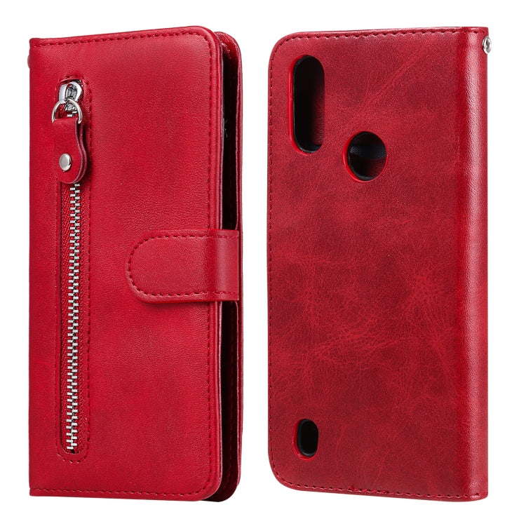 For Motorola Moto E6s (2020) Fashion Calf Texture Zipper Horizontal Flip Leather Case with Holder & Card Slots & Wallet Function
