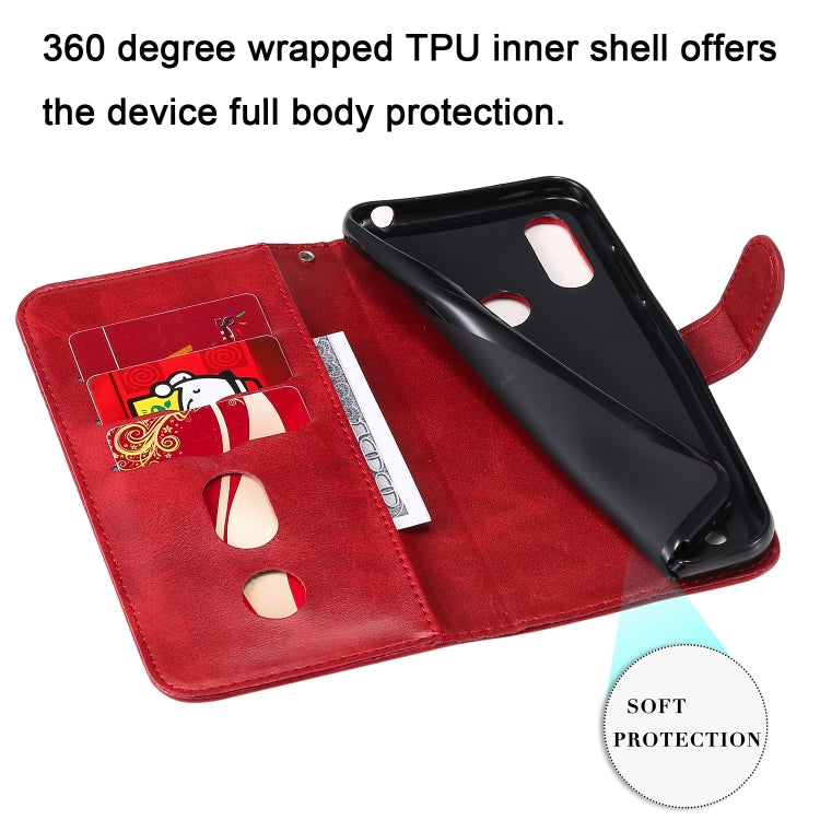 For Motorola Moto E6s (2020) Fashion Calf Texture Zipper Horizontal Flip Leather Case with Holder & Card Slots & Wallet Function