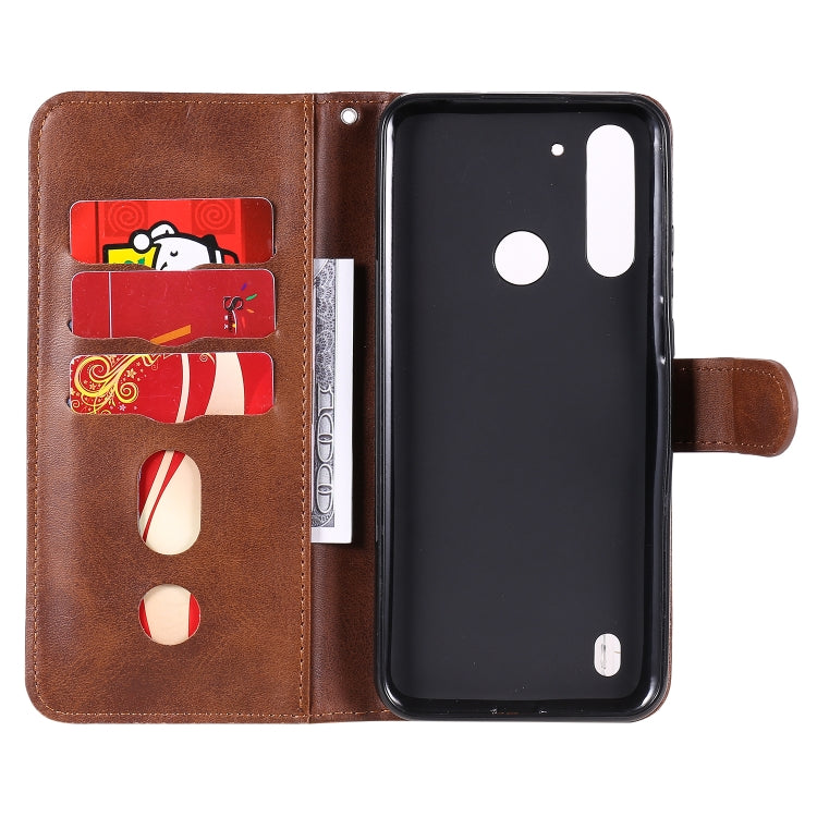 For Motorola Moto G8 Power Lite Fashion Calf Texture Zipper Horizontal Flip Leather Case with Holder & Card Slots & Wallet Function