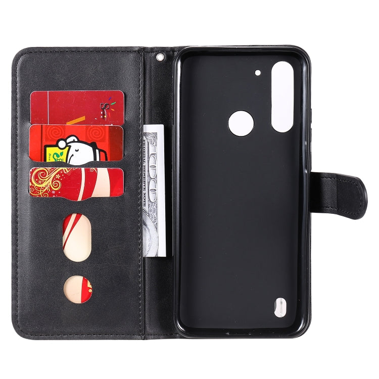 For Motorola Moto G8 Power Lite Fashion Calf Texture Zipper Horizontal Flip Leather Case with Holder & Card Slots & Wallet Function