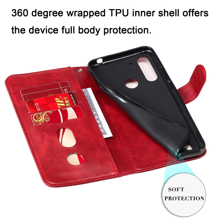 For Motorola Moto G8 Power Lite Fashion Calf Texture Zipper Horizontal Flip Leather Case with Holder & Card Slots & Wallet Function