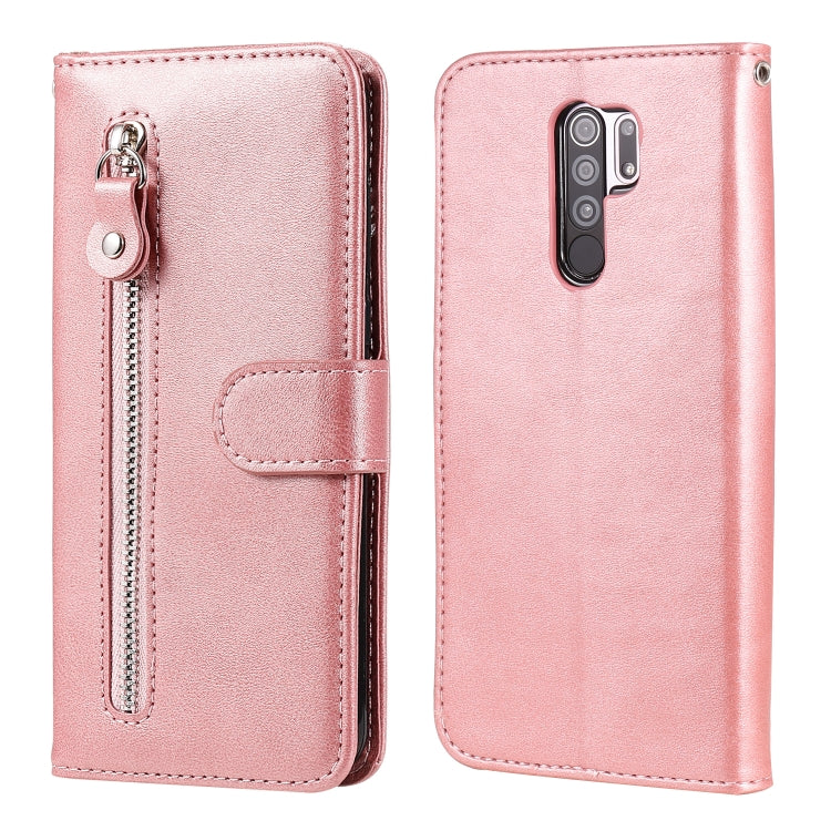 For Xiaomi Redmi 9 Fashion Calf Texture Zipper Horizontal Flip Leather Case with Holder & Card Slots & Wallet Function